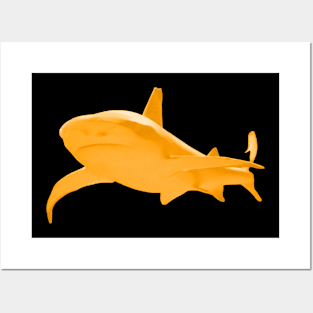 Shark Yellow Posters and Art